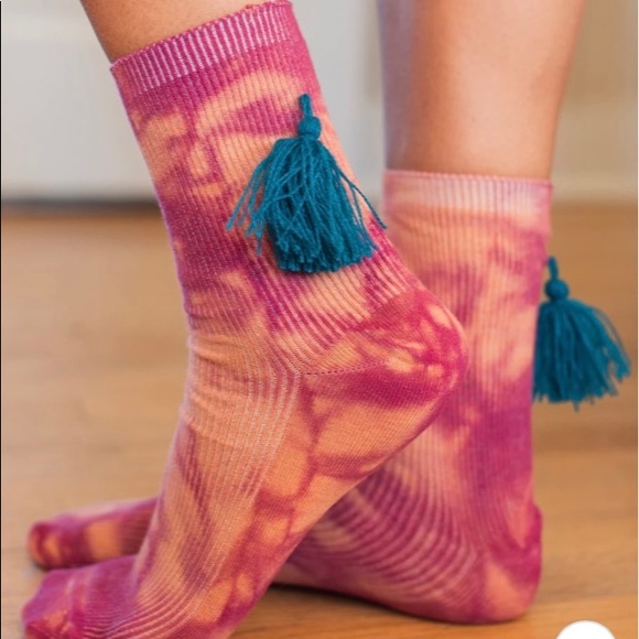 NEW tie dye tassel socks - 2 pairs - Picture 3 of 6
